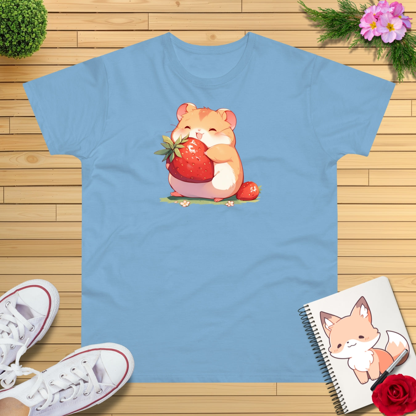 Happy Erdbeeren Hamster T-Shirt