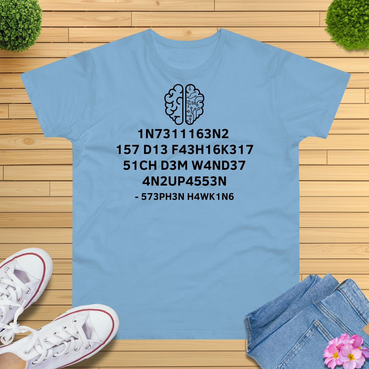 Hawking Zitat Leetspeak T-Shirt