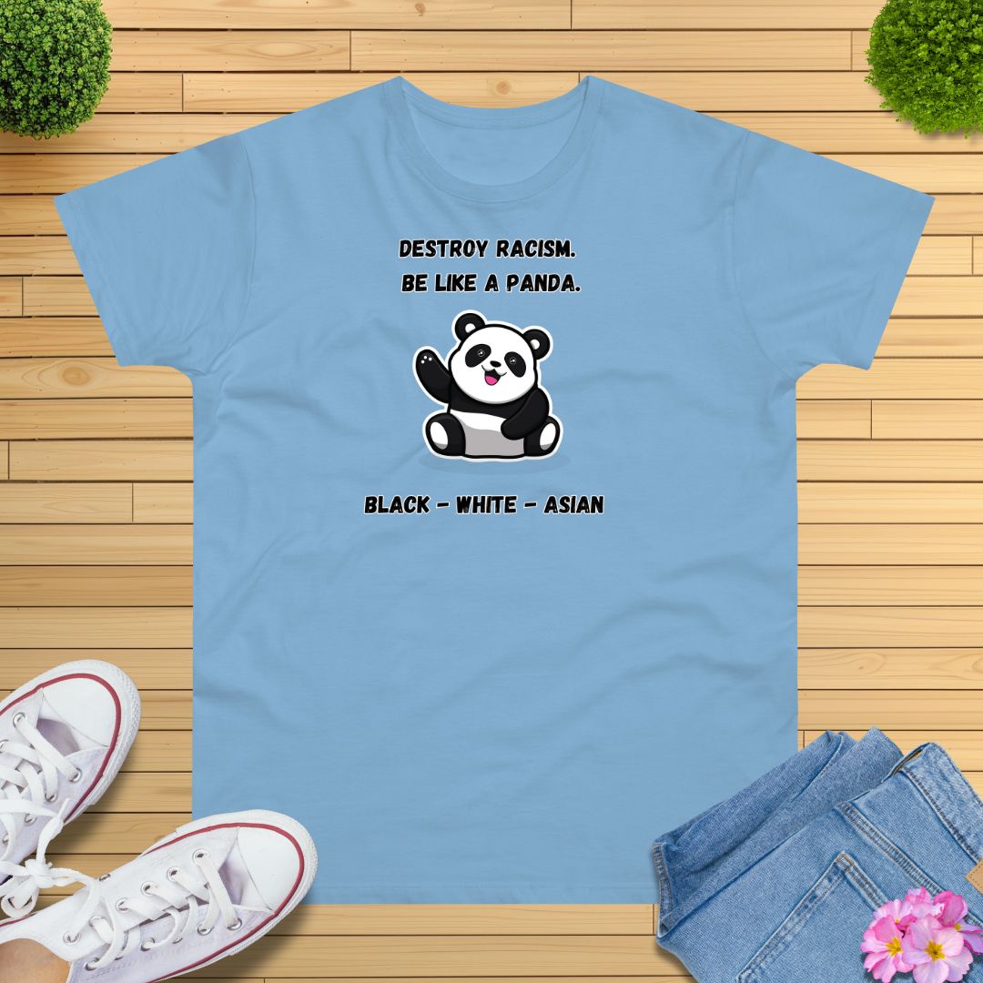Panda Destroys Racism T-Shirt