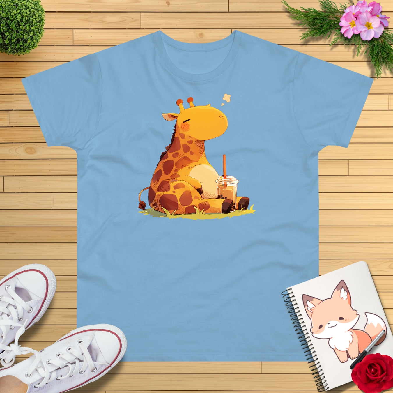 Pummelige Bubbletea Giraffe T-Shirt