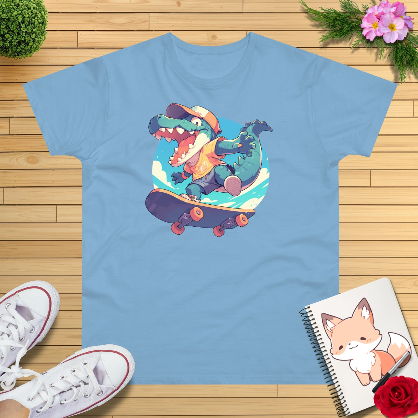 Skateboard Krokodil jump T-Shirt