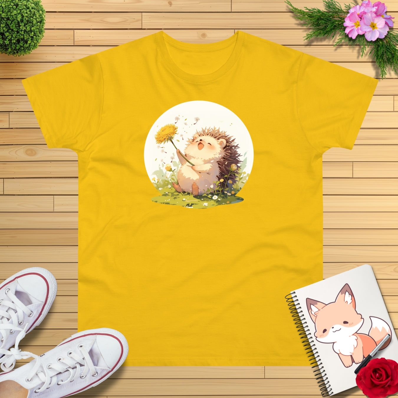 Igel mit Löwenzahn T-Shirt