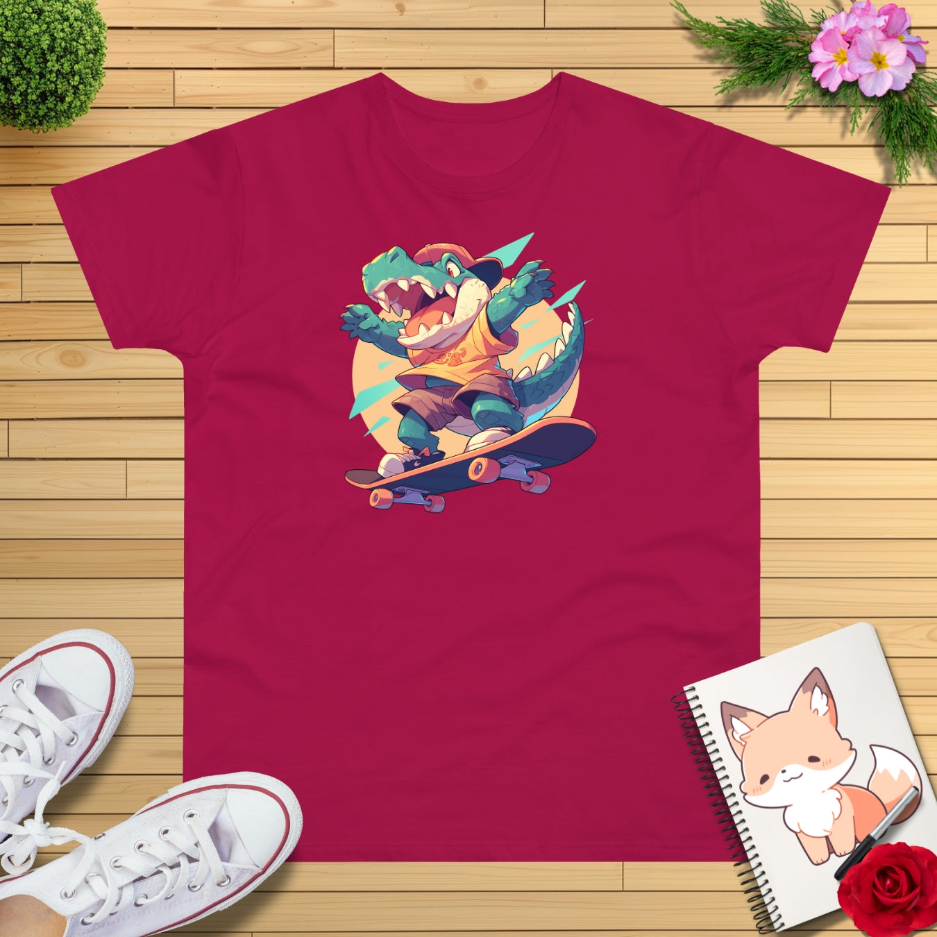 Skateboard Krokodil yay T-Shirt