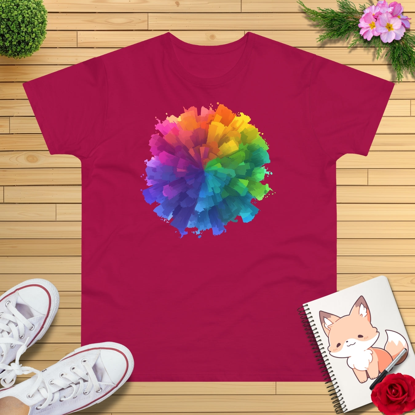 Farb splash Grafik-T-Shirt