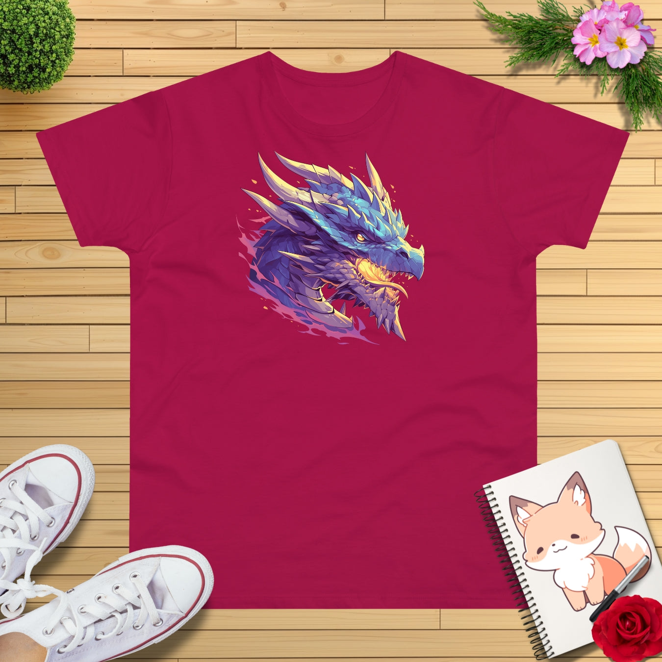 blauer Drache T-Shirt