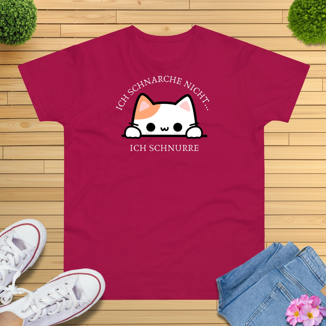 Ich schnarche nicht Katze T-Shirt