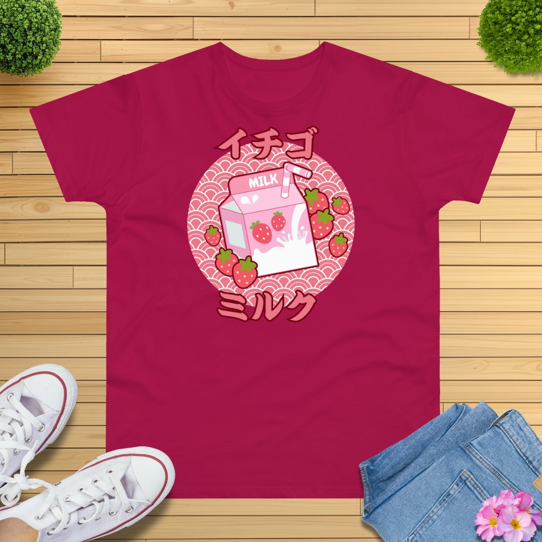 Pastell Erdbeermilch T-Shirt