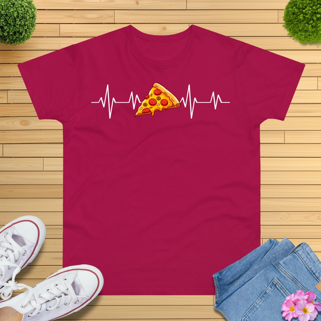 Pizza Herzschlag EKG T-Shirt