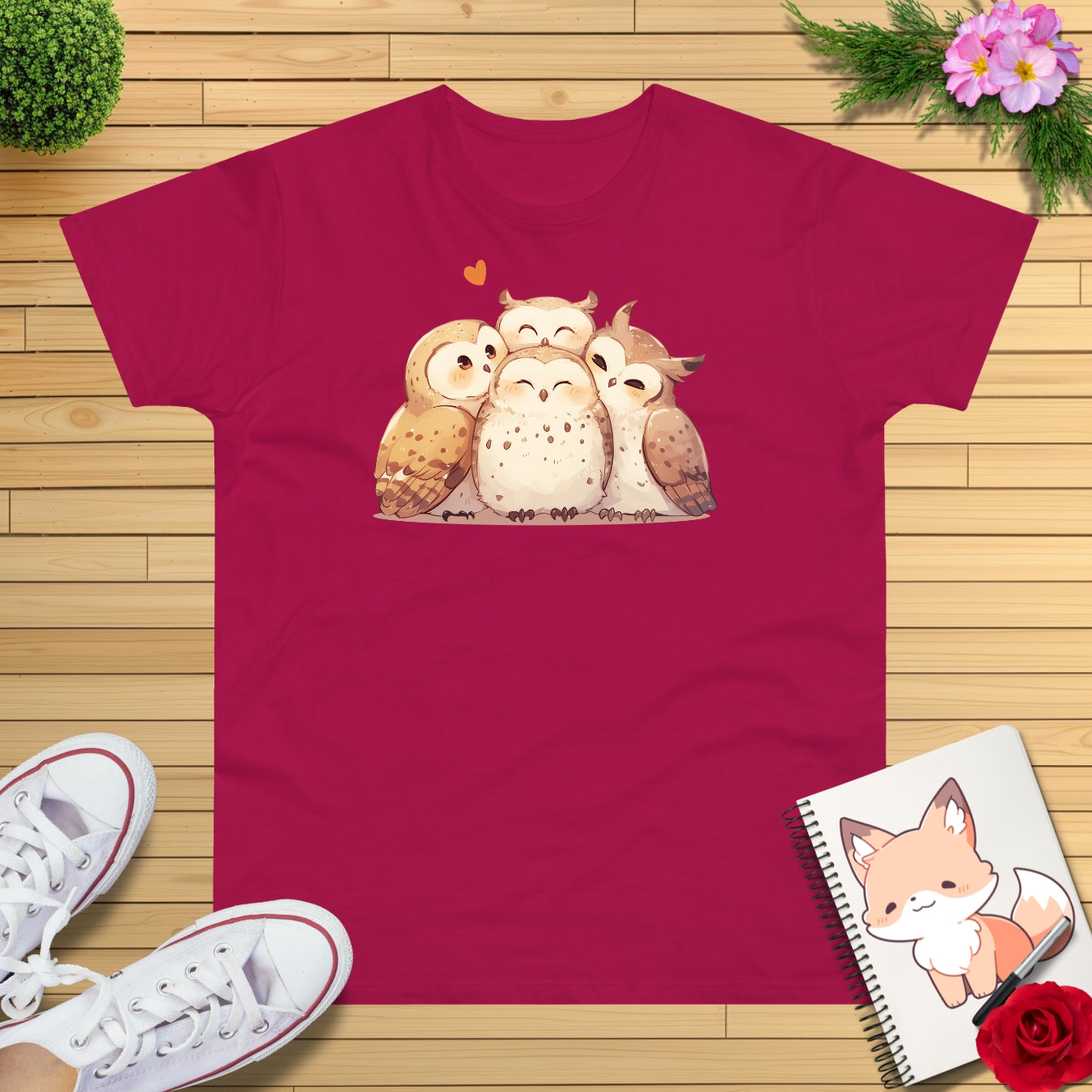 Kuschel Eulen T-Shirt