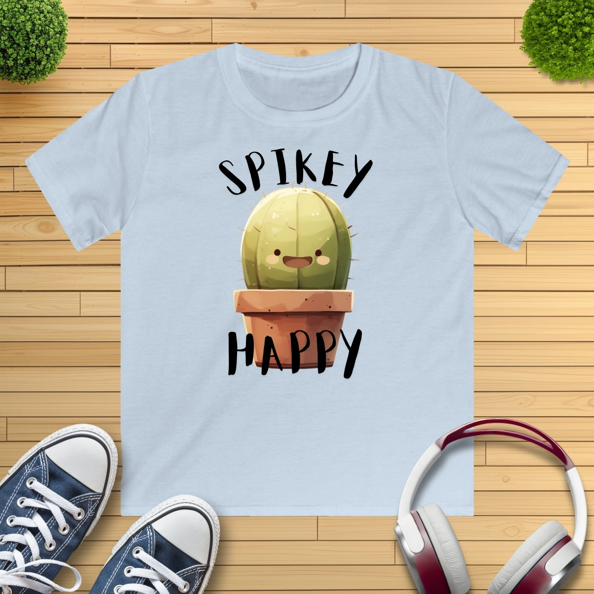 Spikey Happy Kaktus Kinder T-Shirt