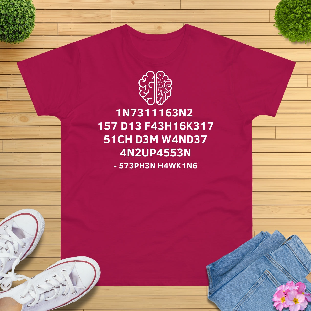Hawking Zitat Leetspeak T-Shirt