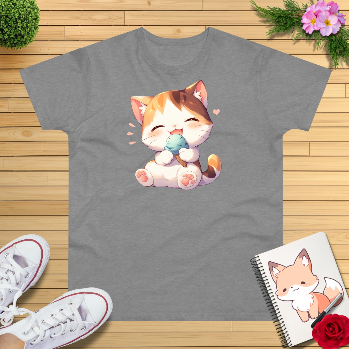 Waffeleis Katze T-Shirt