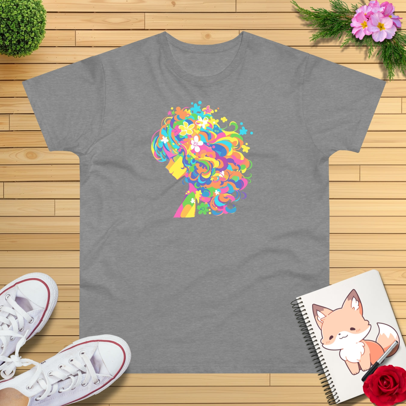 Kawaii Blütenzauber Anime T-Shirt