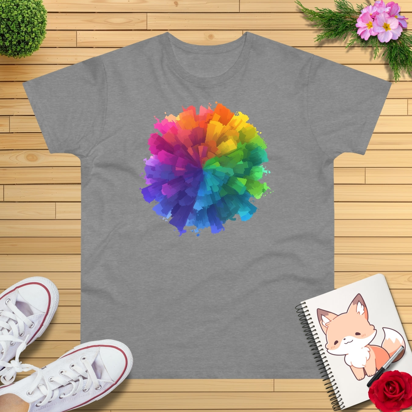 Farb splash Grafik-T-Shirt