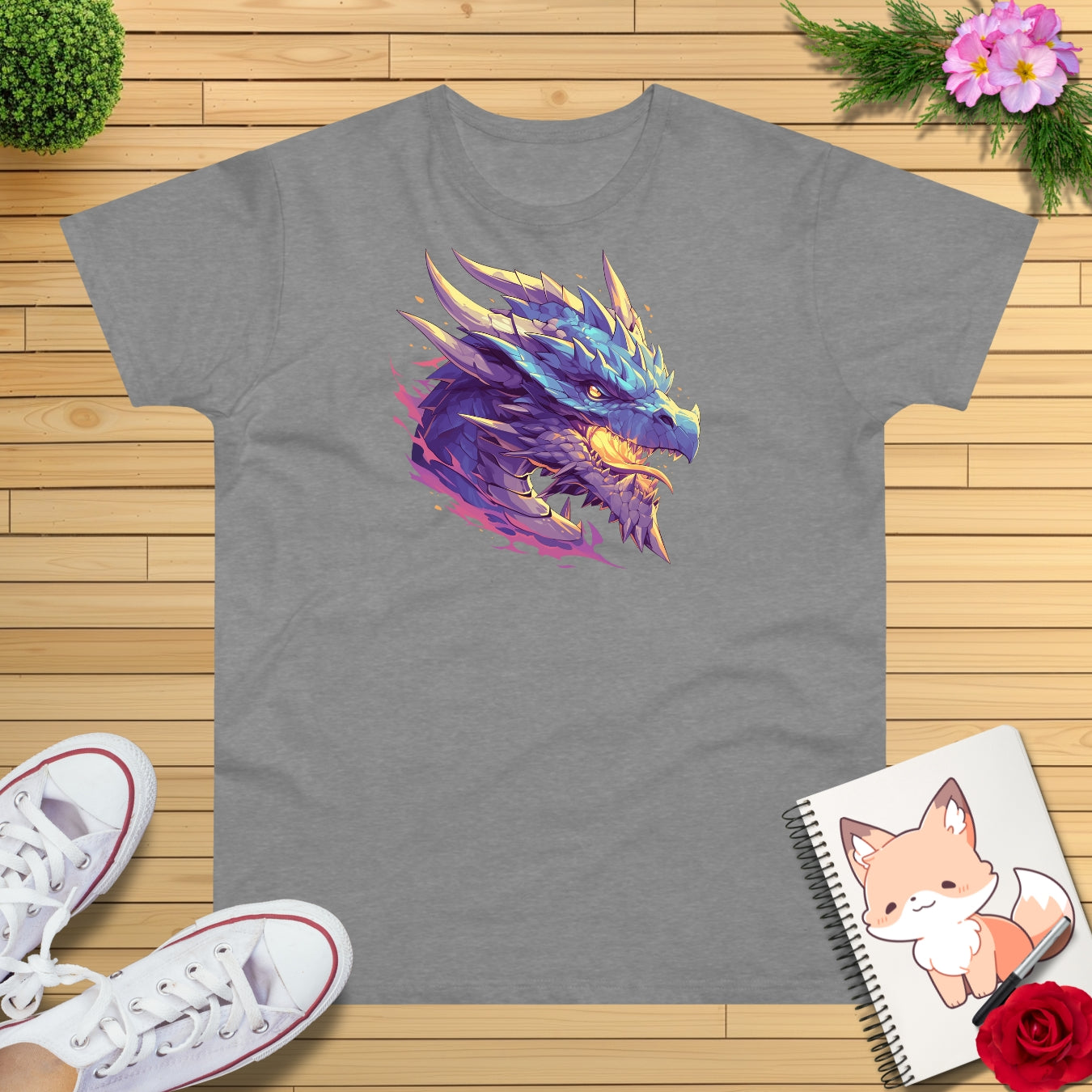 blauer Drache T-Shirt