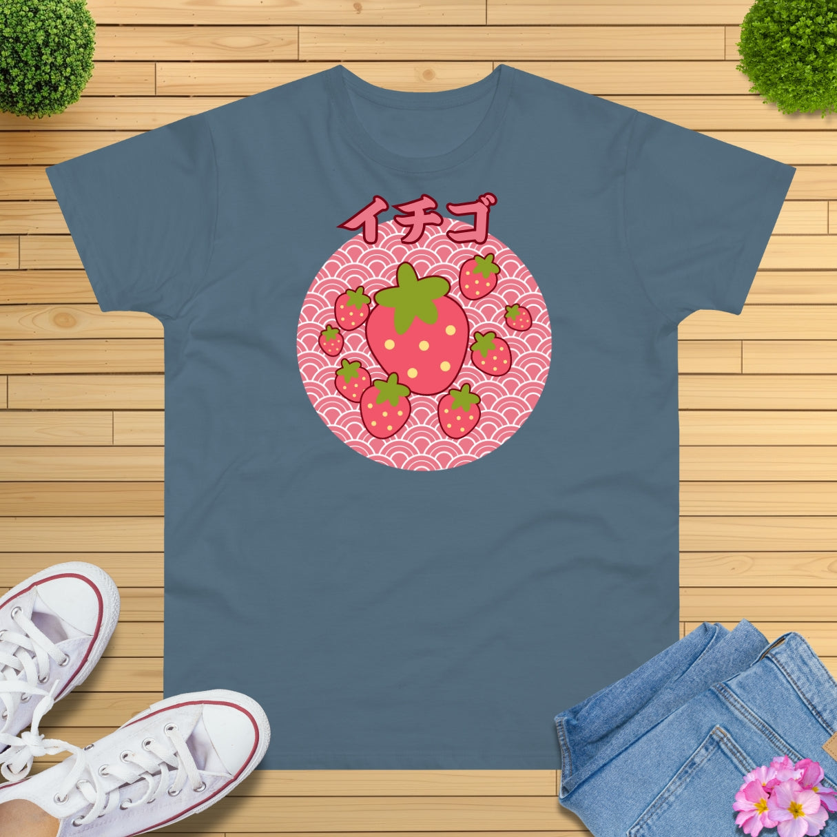 Pastell Erdbeeren T-Shirt