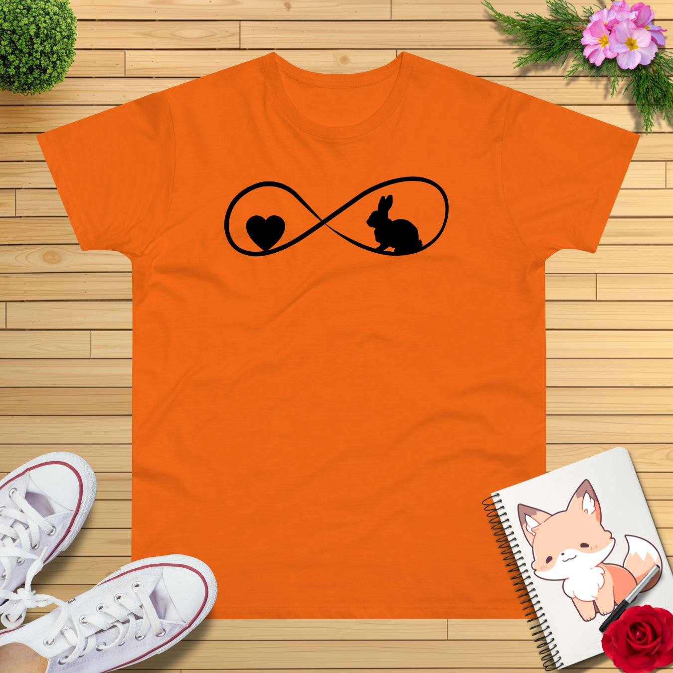 Unendlichkeit Herz & Hase T-Shirt