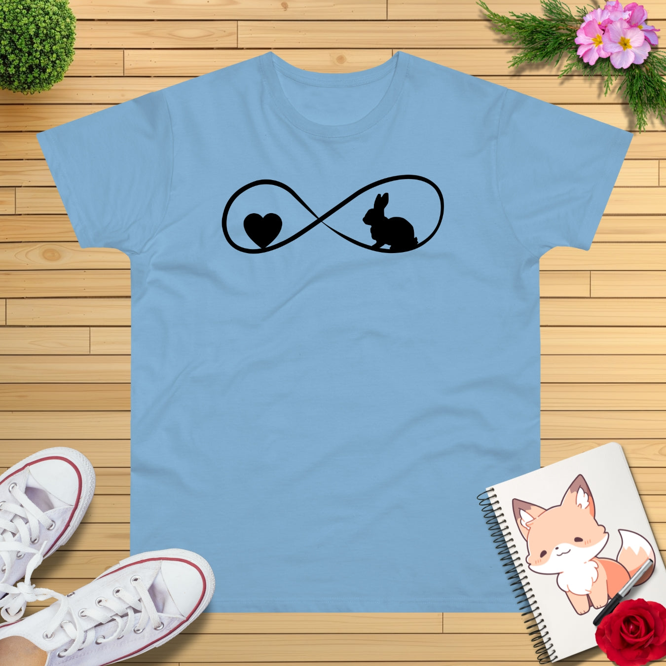Unendlichkeit Herz & Hase T-Shirt