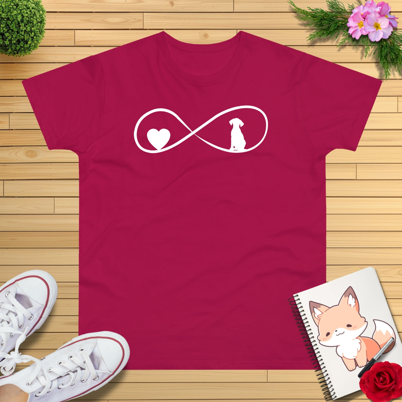 Unendlichkeit Hund Schlappohr T-Shirt