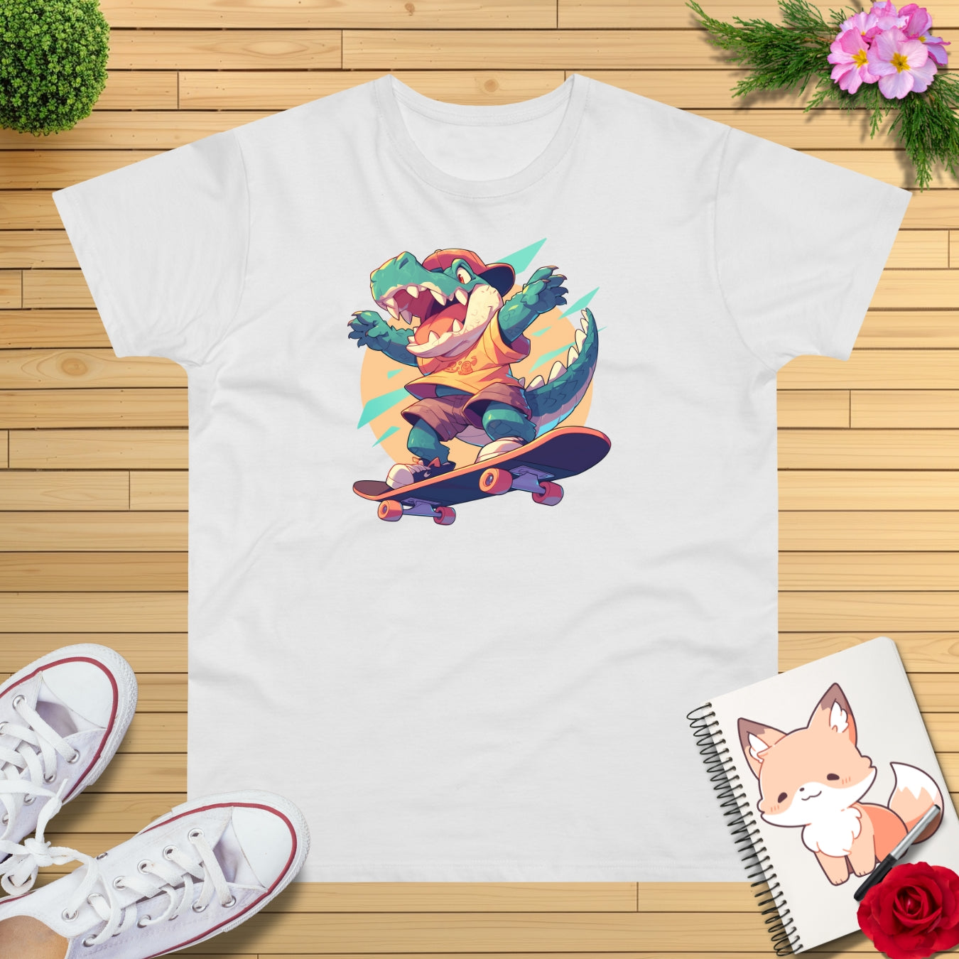 Skateboard Krokodil yay T-Shirt