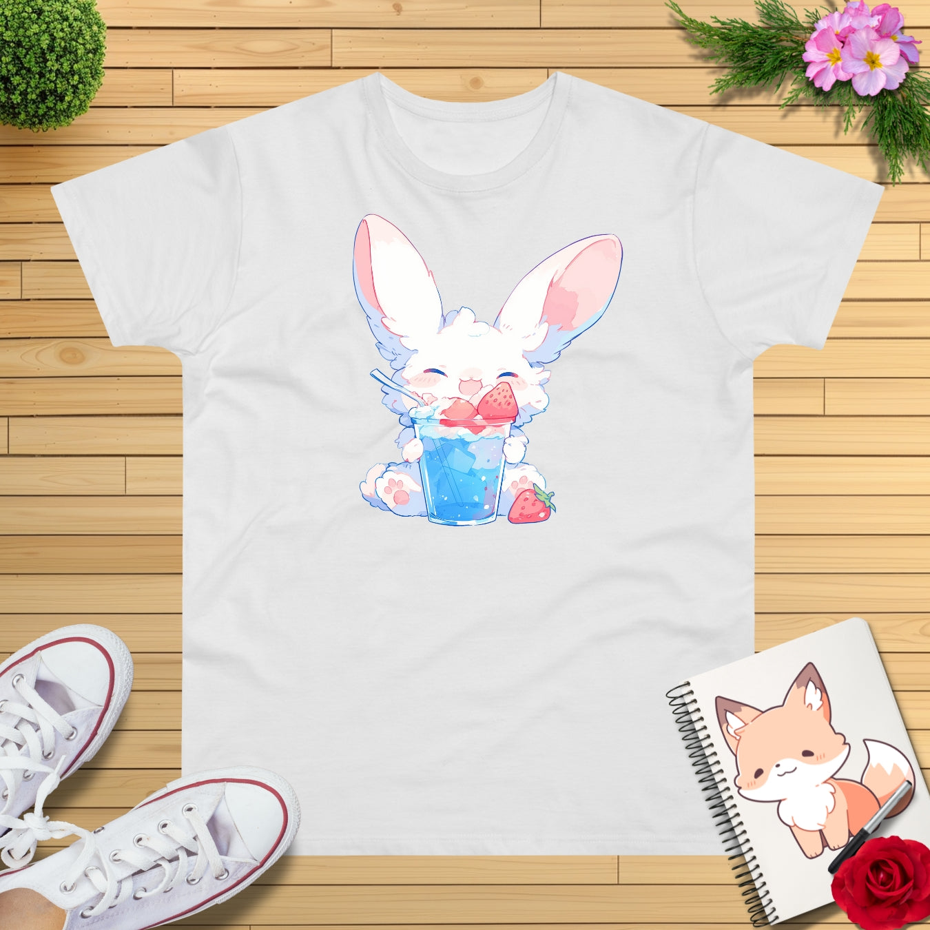 Slush-Eis Erdbeer Hase T-Shirt