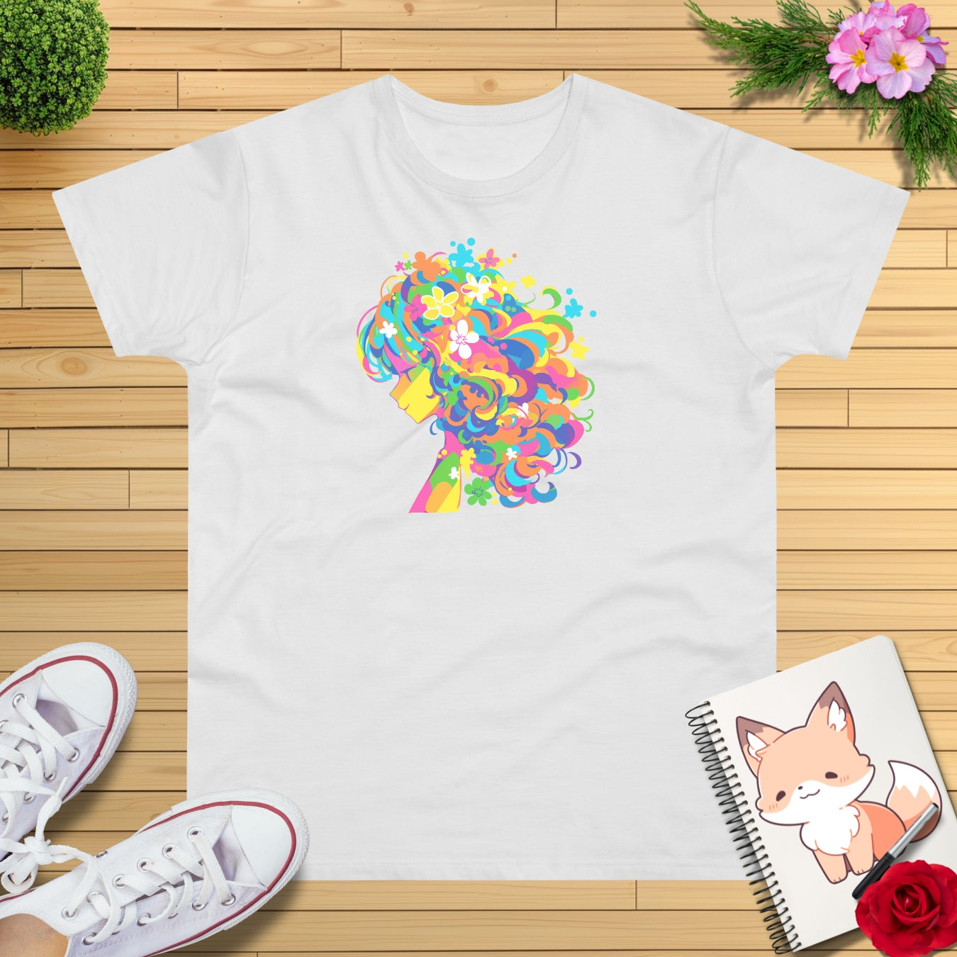 Kawaii Blütenzauber Anime T-Shirt