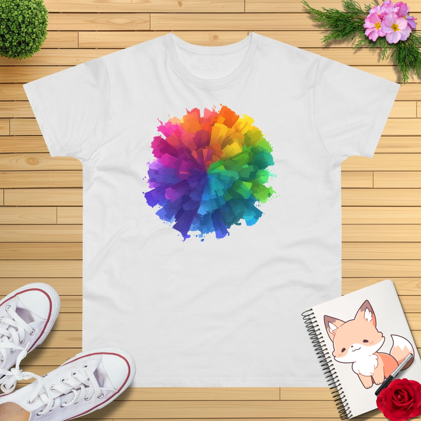 Farb splash Grafik-T-Shirt