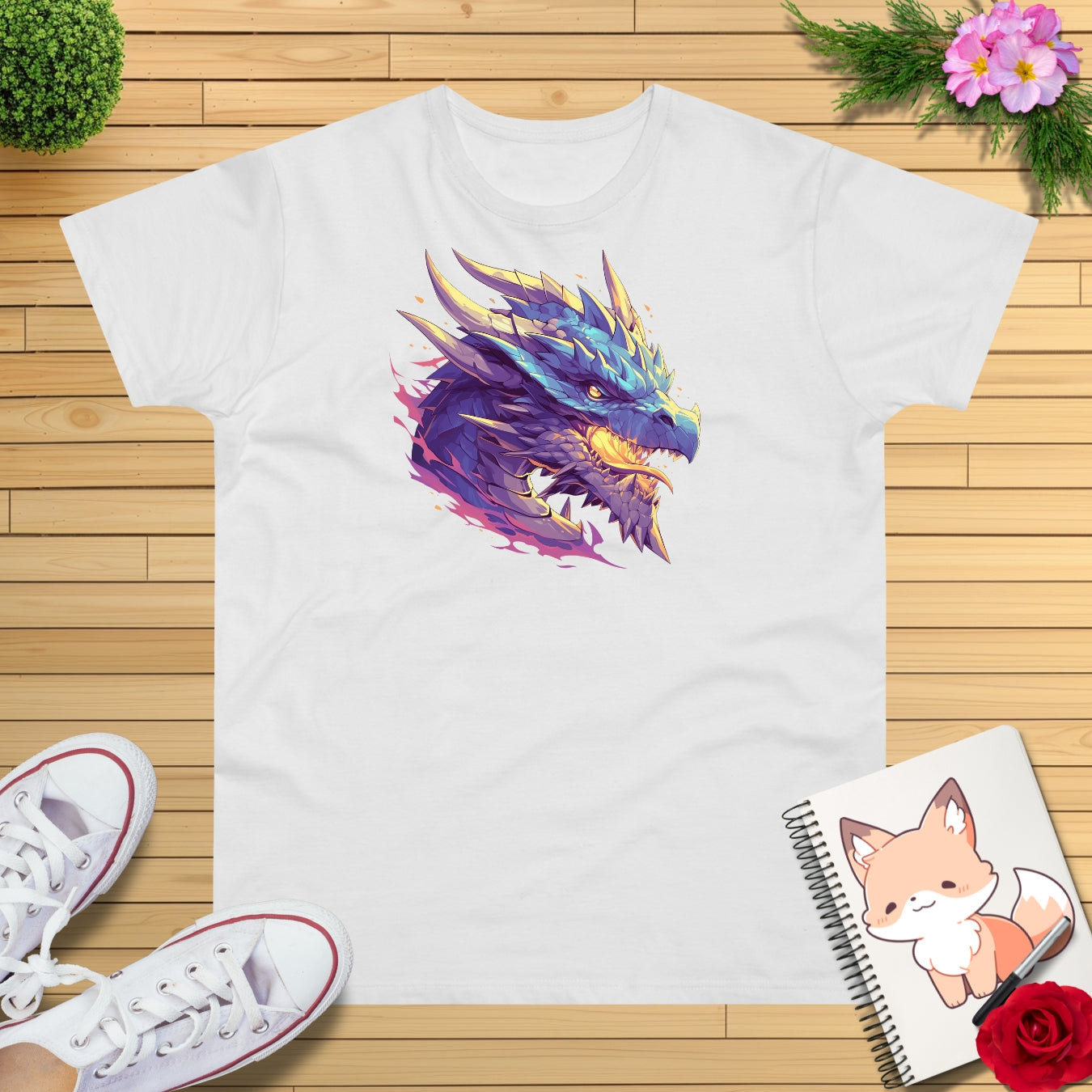 blauer Drache T-Shirt