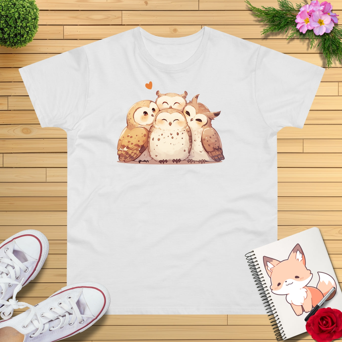 Kuschel Eulen T-Shirt