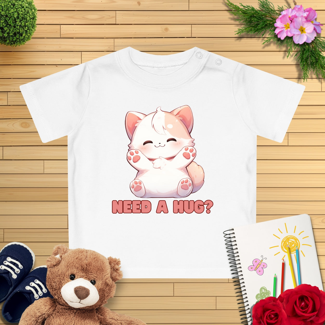 Kawaii Kuschel Kitten Baby T-Shirt