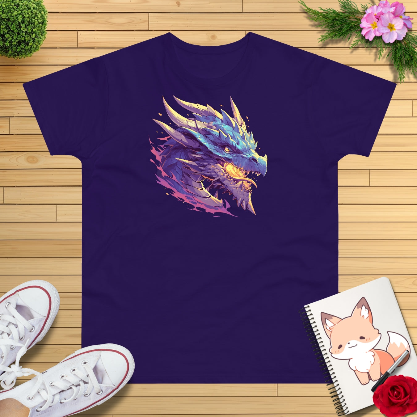 blauer Drache T-Shirt