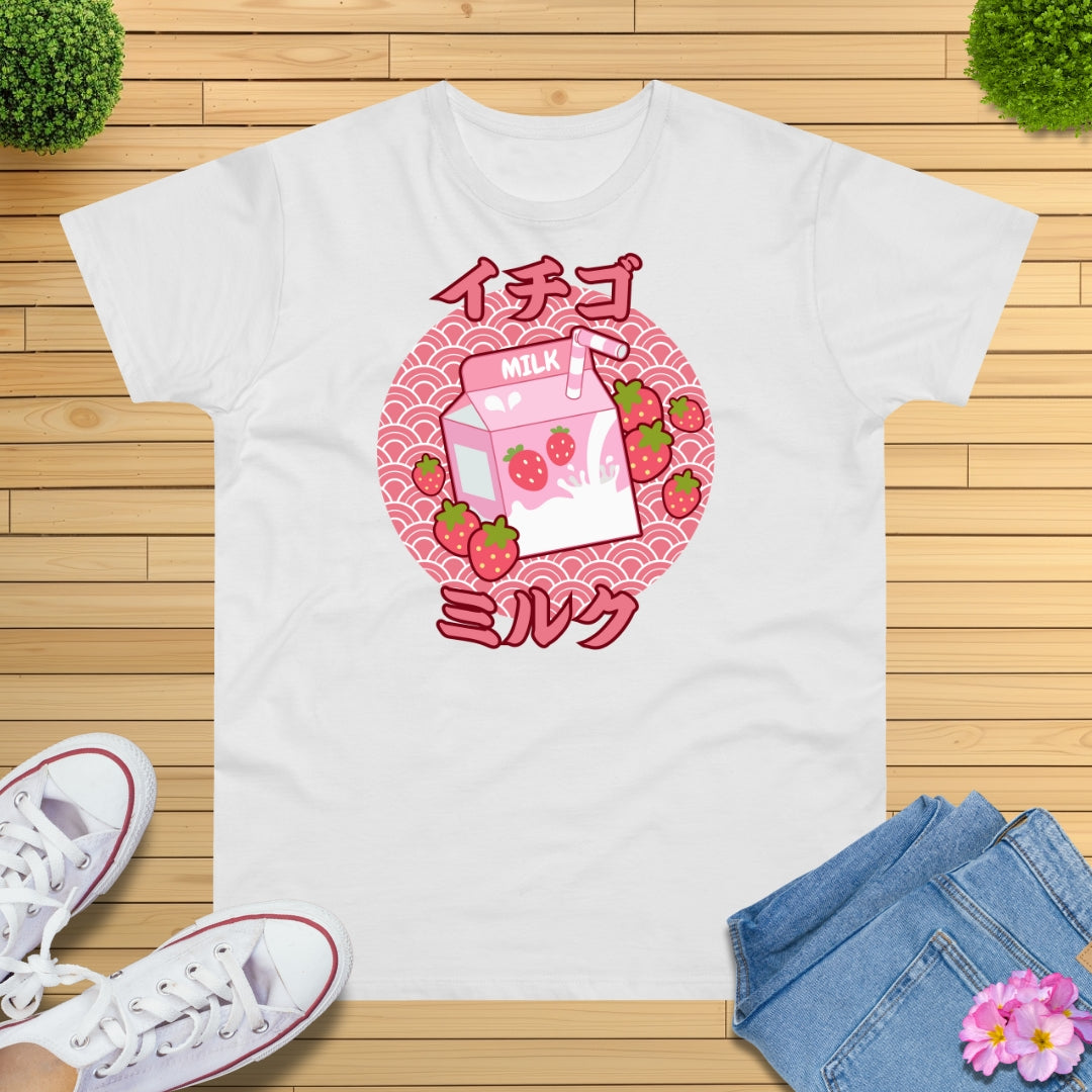 Pastell Erdbeermilch T-Shirt