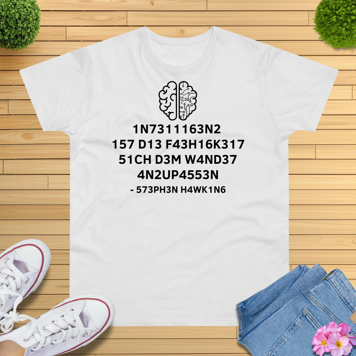 Hawking Zitat Leetspeak T-Shirt
