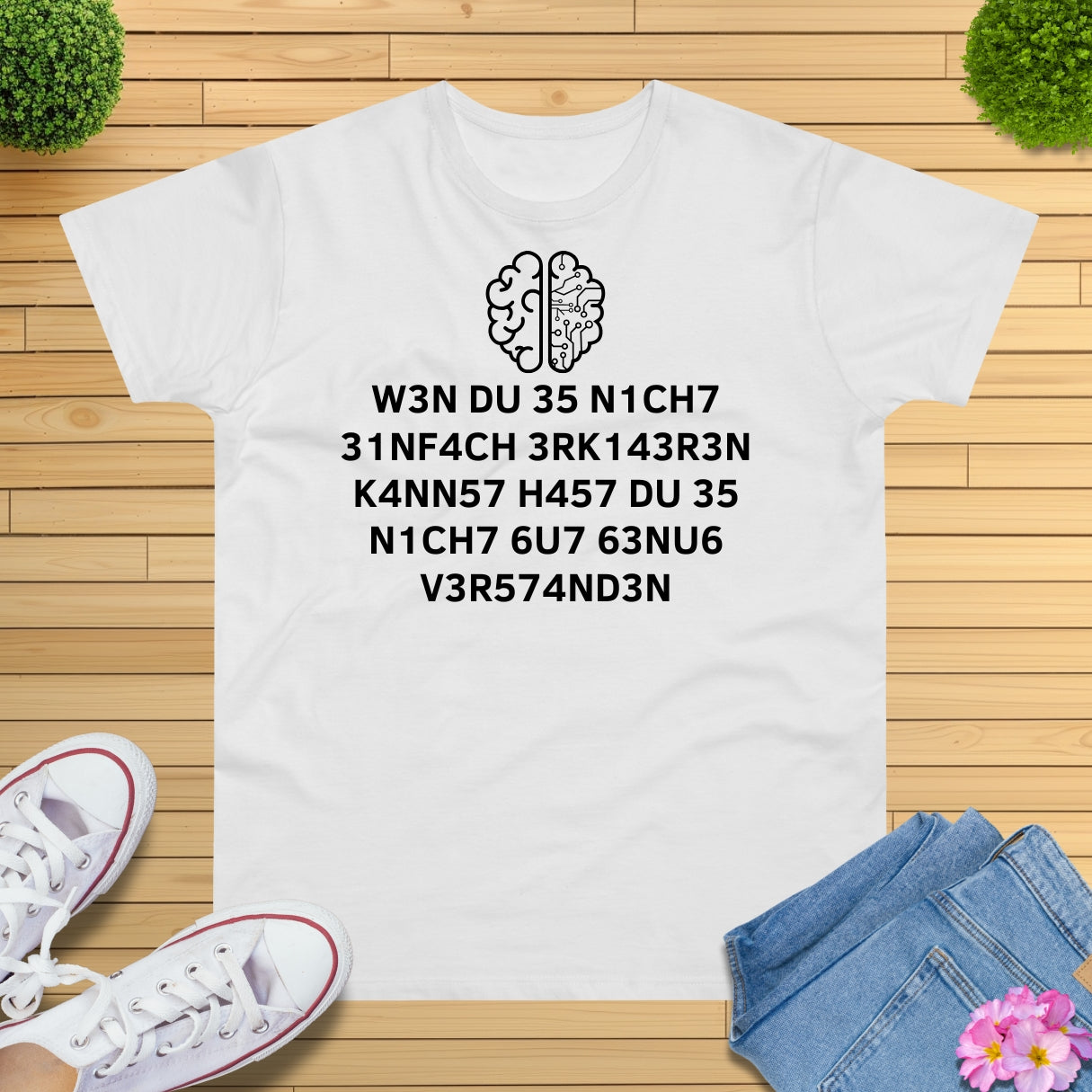 Leetspeak Spruch T-Shirt