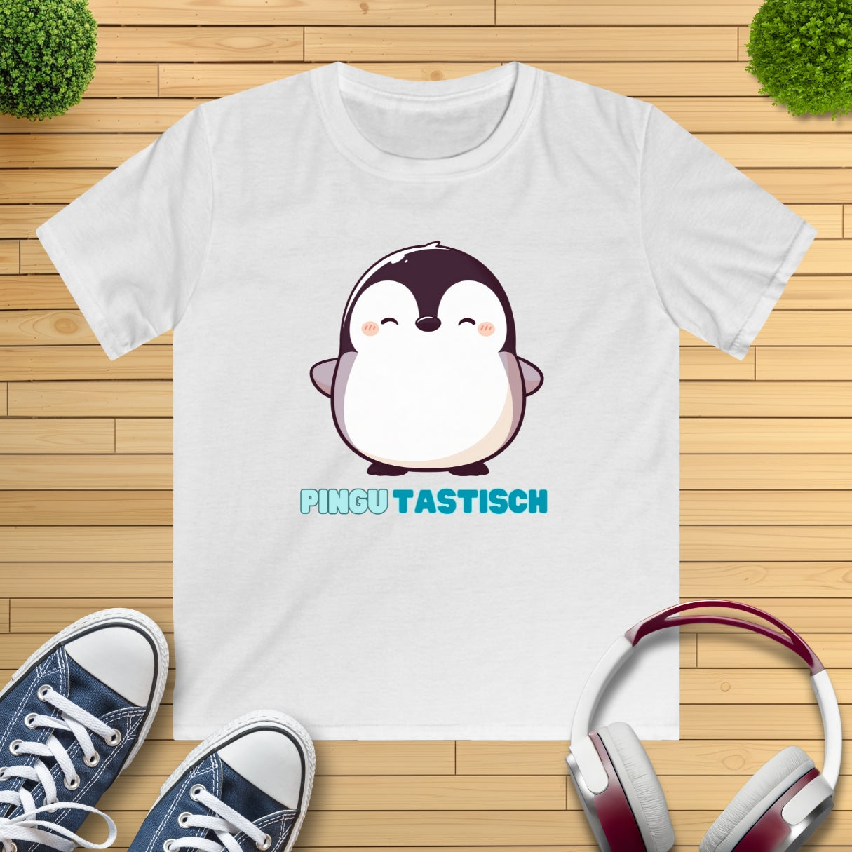 Happy Pinguin Kinder T-Shirt
