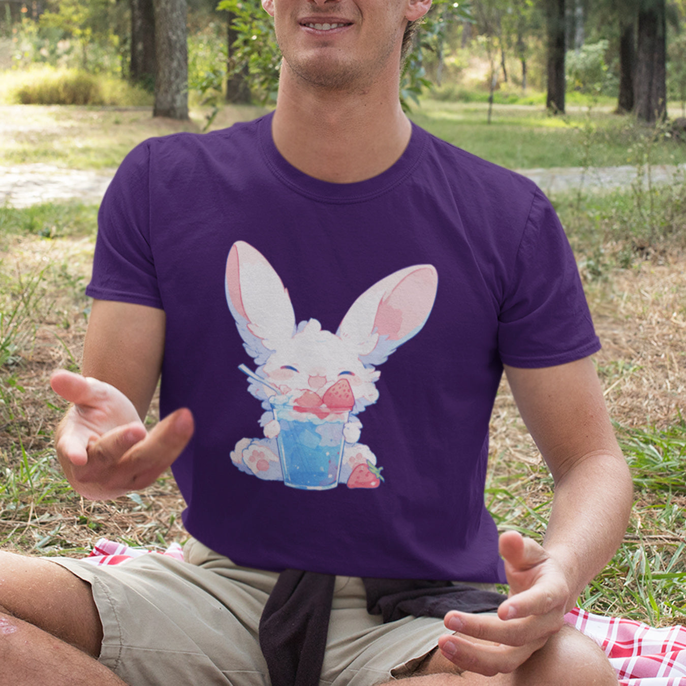 Slush-Eis Erdbeer Hase T-Shirt