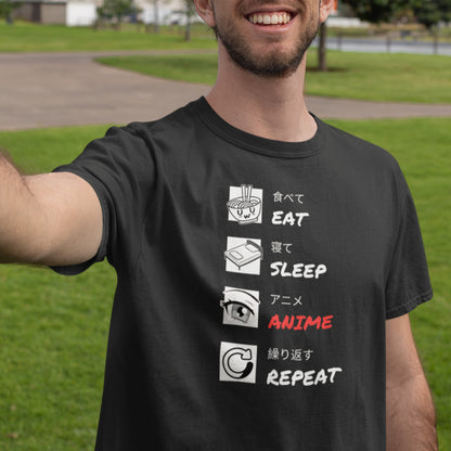 Eat-Sleep-Anime-Repeat T-Shirt