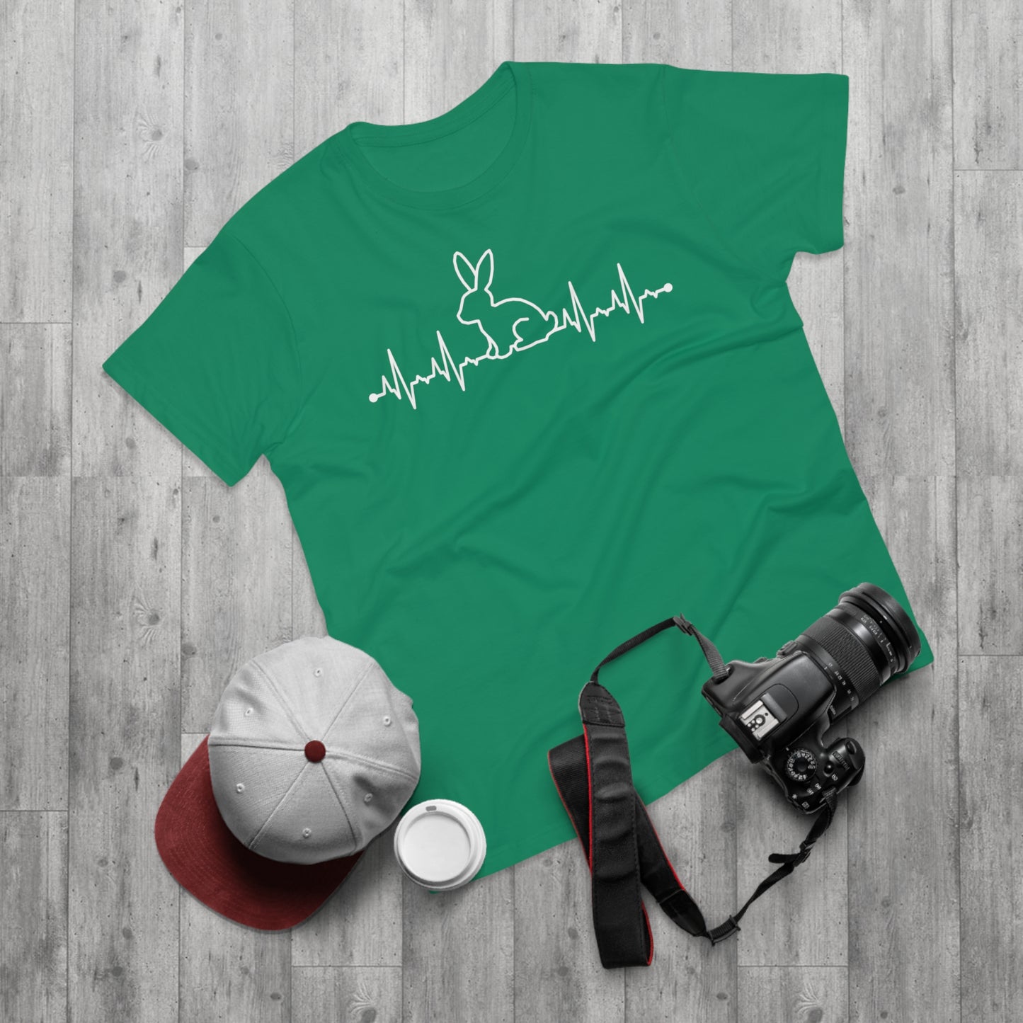 Herzschlag EKG Hase T-Shirt