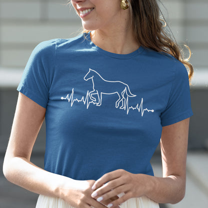 Herzschlag EKG Pferd T-Shirt