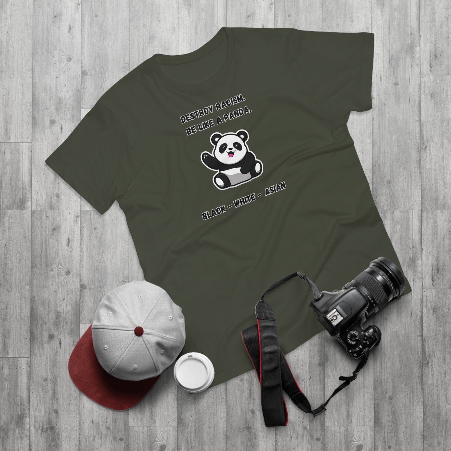 Panda Destroys Racism T-Shirt