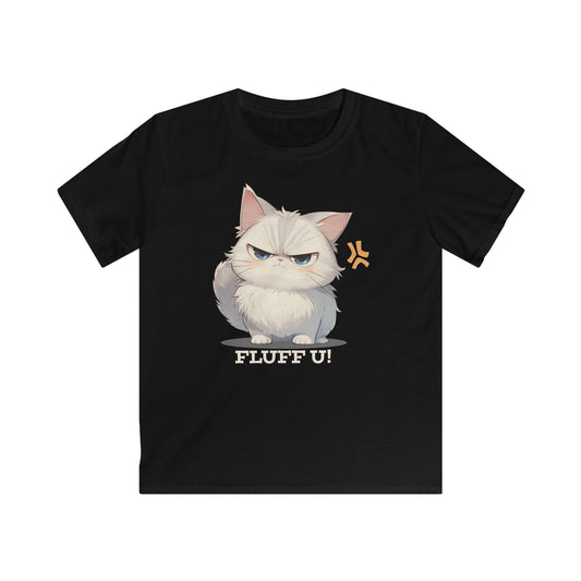 freche Katze "Fluff U!" Kinder T-Shirt