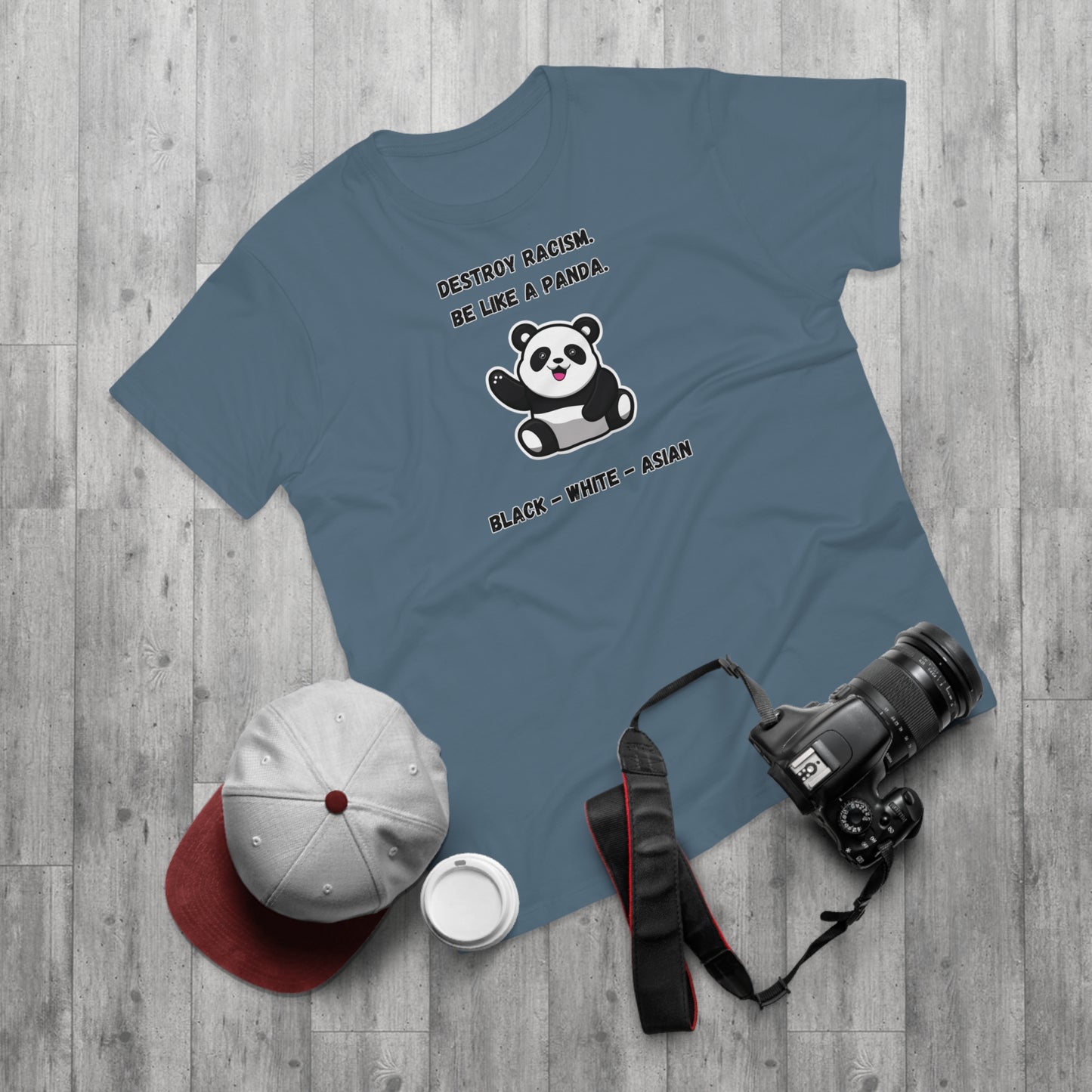 Panda Destroys Racism T-Shirt