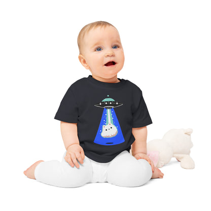 Ufo Blue Beam Hund Baby T-Shirt