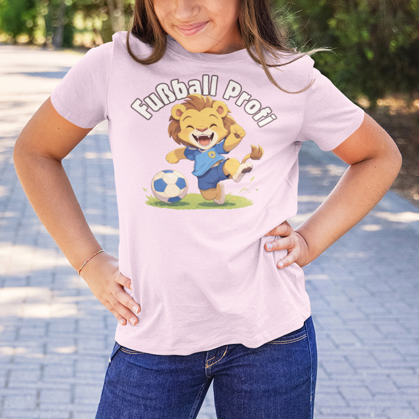 Fußball Profi Löwe Kinder T-Shirt