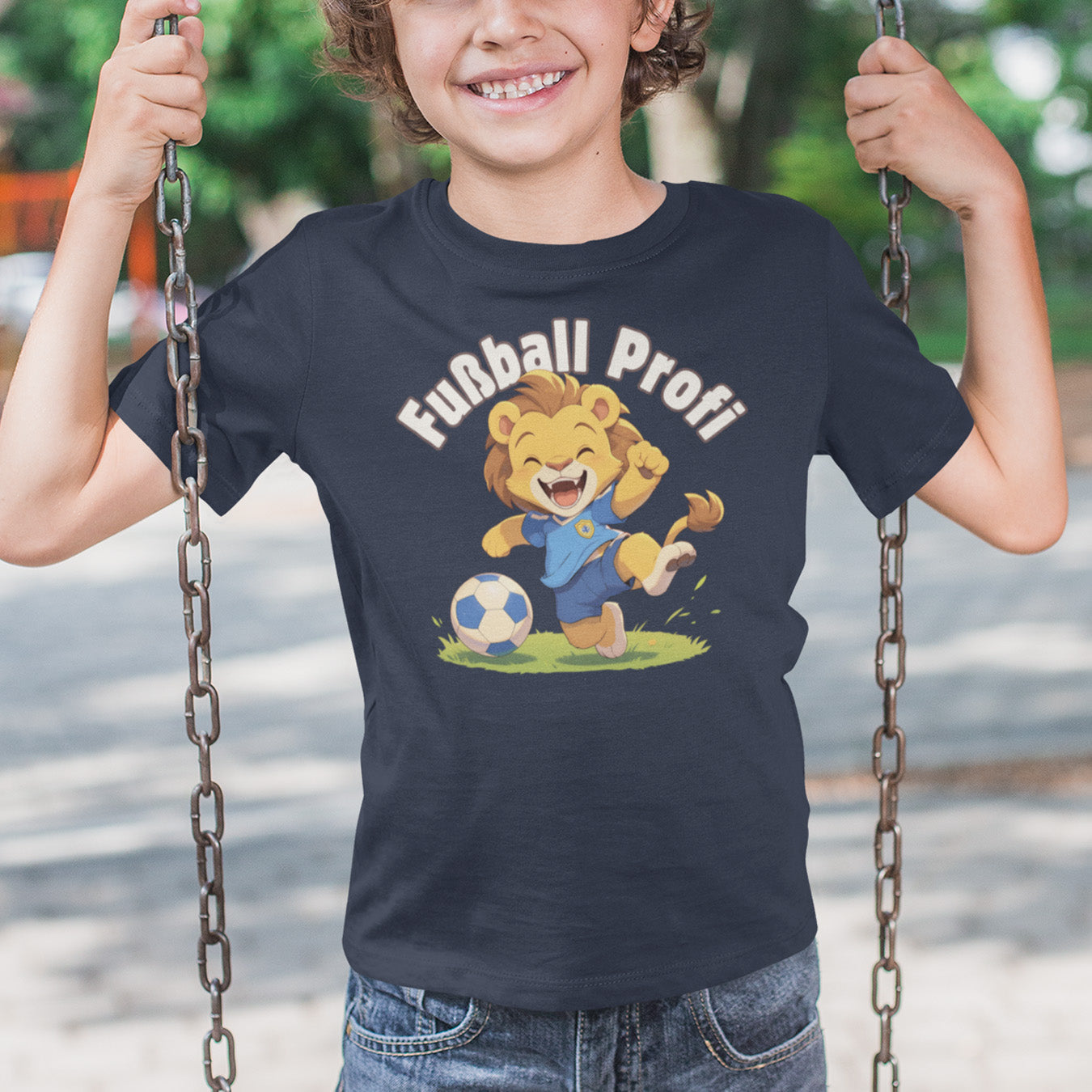 Fußball Profi Löwe Kinder T-Shirt