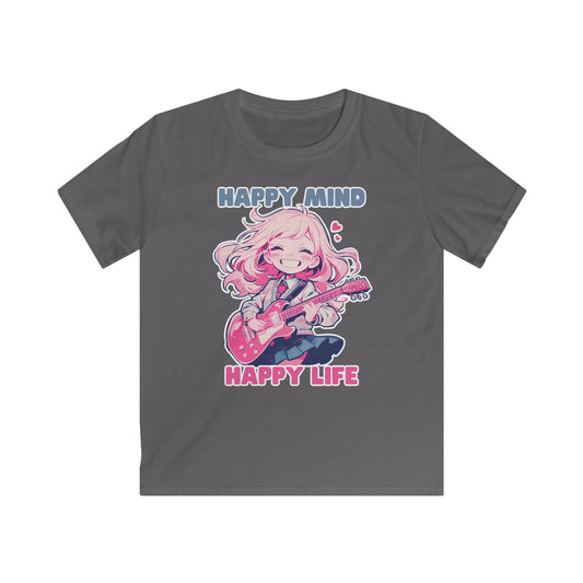 Anime Girl spielt E-Gitarre Kinder T-Shirt