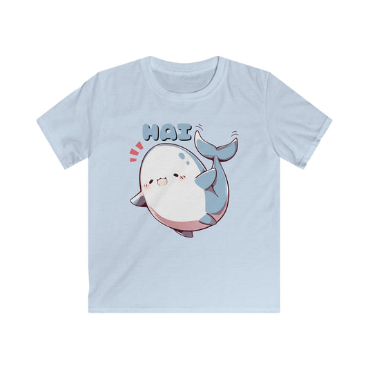 Kawaii winkender Hai Kinder T-Shirt