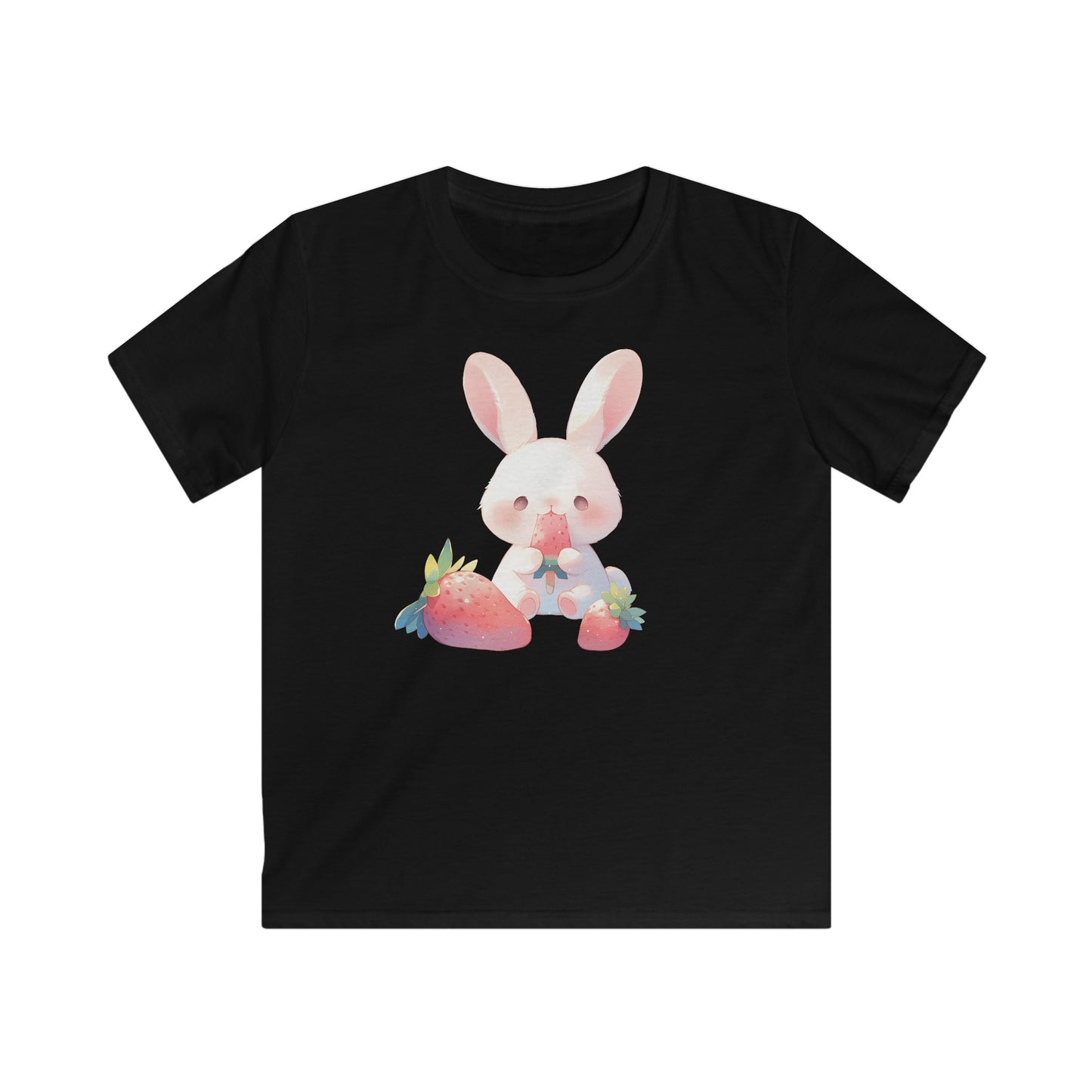 Erdbeereis Hase Kinder T-Shirt