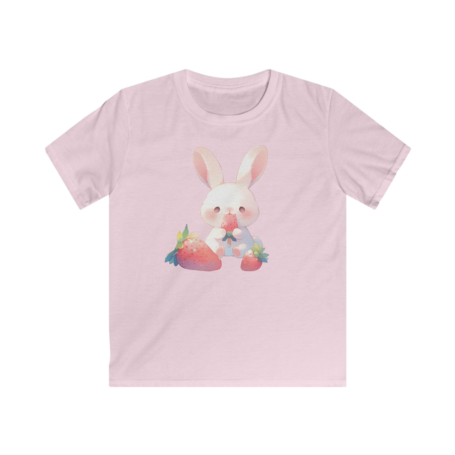 Erdbeereis Hase Kinder T-Shirt