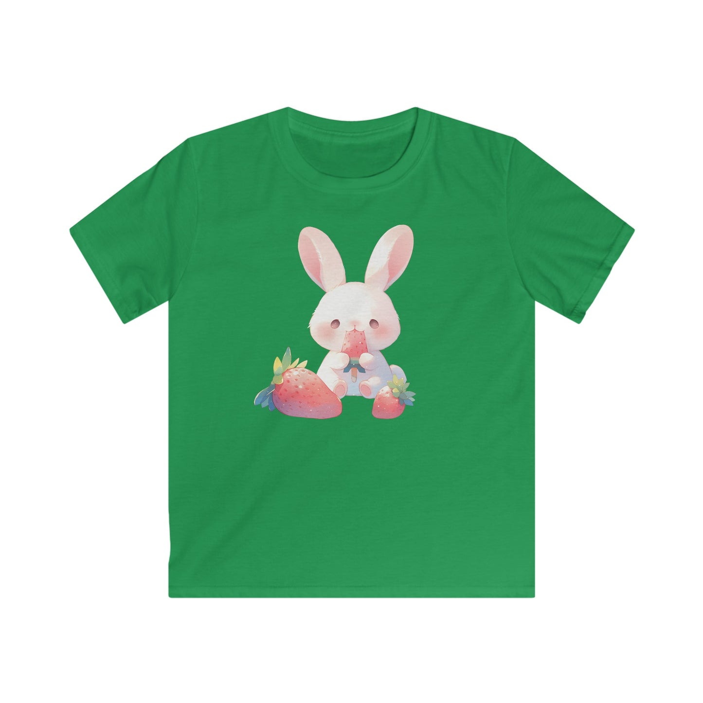 Erdbeereis Hase Kinder T-Shirt